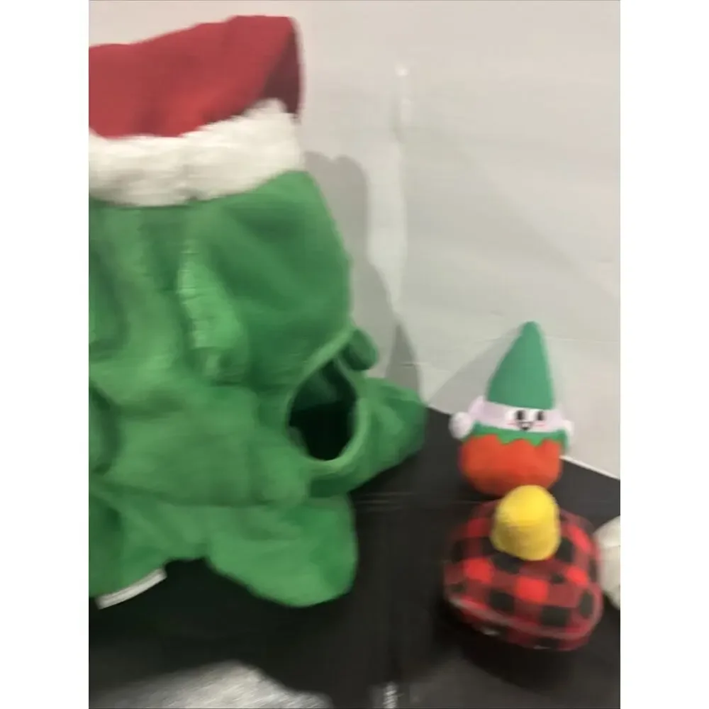 Frisco Small Christmas Dog Cat Cave Bed Santa Plush Holiday Hideaway Pet House